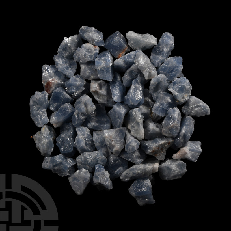 Natural History - Blue Calcite Mineral Specimens
A group of 50 blue calcite min...