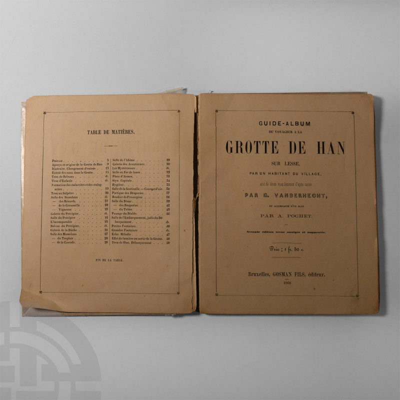 Natural History Books - Vanderhecht - Guide-Album du Voyageur a la Grotte de Han...