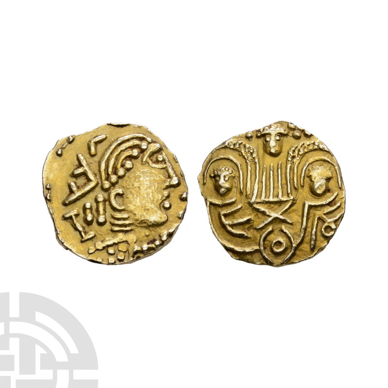 Anglo-Saxon Coins - Post Crondall - Two Emperors Gold Shilling (Thrymsa)
655-67...