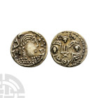 Anglo-Saxon Coins - Post Crondall - Two Emperors Gold Shilling (Thrymsa)