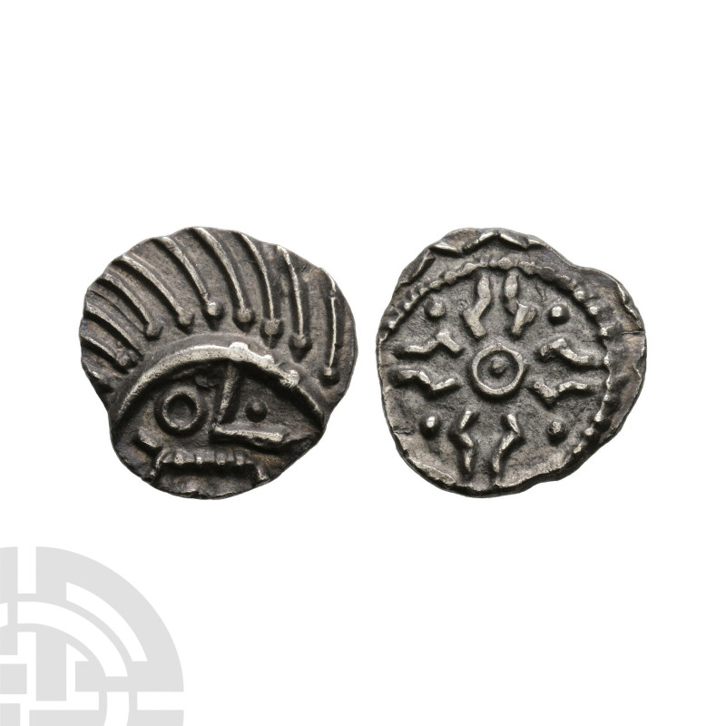 Anglo-Saxon Coins - Primary Phase - Stepped Cross Type 53 - Porcupine AR Sceatta...
