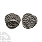 Anglo-Saxon Coins - Primary Phase - Stepped Cross Type 53 - Porcupine AR Sceatta