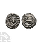 Anglo-Saxon Coins - Continental Issues - Series X - Wodan Bust AR Sceatta