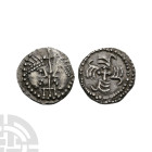 Anglo-Saxon Coins - Secondary Phase - Series J Type 37 - Double Portrait AR Sceatta