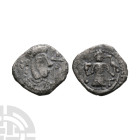 Anglo-Saxon Coins - Secondary Phase - Series L, Type 18 - Man and Hawk AR Sceatta