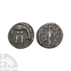 Anglo-Saxon Coins - Secondary Phase - Series V, Type 7 - Wolf and Twins AR Sceatta