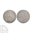 English Milled Coins - Charles II - 1681 - AR Crown