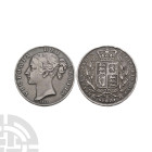 English Milled Coins - Victoria - 1844 VIII - AR Crown
