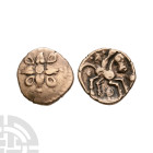 Celtic Iron Age Coins - Catuvellauni - Addedomaros - Floral Gold Quarter Stater