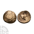 Celtic Iron Age Coins - Iceni - Freckenham Flower - Crescent Type Gold Stater