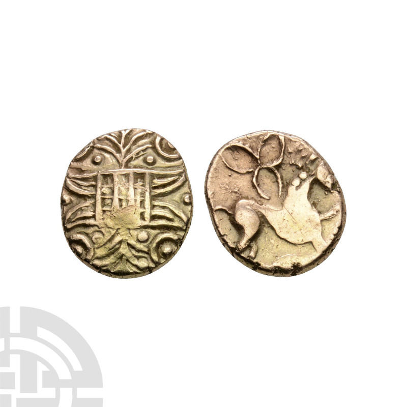 Celtic Iron Age Coins - Iceni - Irstead Trefoil - Gold Quarter Stater
1st centu...