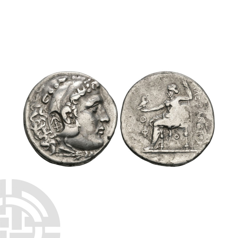 Ancient Greek Coins - Macedonia - Alexander III (the Great) - Countermarked Zeus...