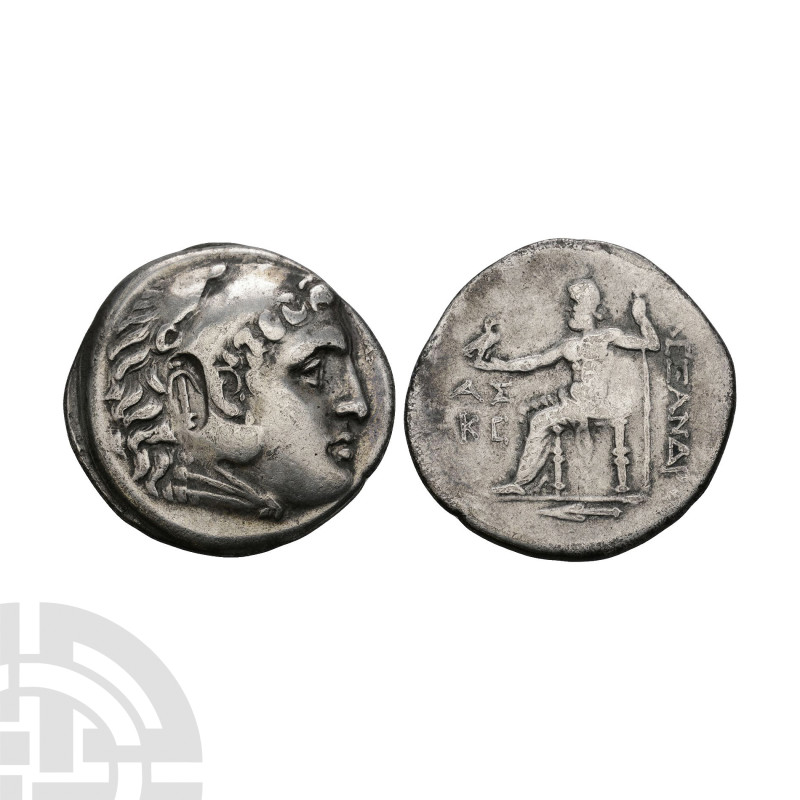 Ancient Greek Coins - Macedonia - Alexander III (the Great) - Countermarked AR T...