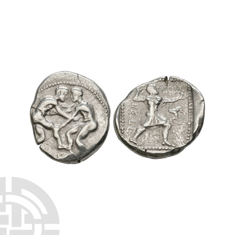 Ancient Greek Coins - Pamphylia - Aspendos - Wrestlers AR Stater
330-250 B.C. O...