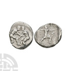 Ancient Greek Coins - Pamphylia - Aspendos - Wrestlers AR Stater