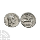 Ancient Roman Republican Coins - L Calpurnius Piso L f L n Frugi - Horseman AR Denarius