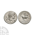 Ancient Roman Republican Coins - Pub Crepusius - Horseman AR Denarius