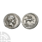 Ancient Roman Republican Coins - L Marcius Philippus - Ancus Marcius AR Denarius