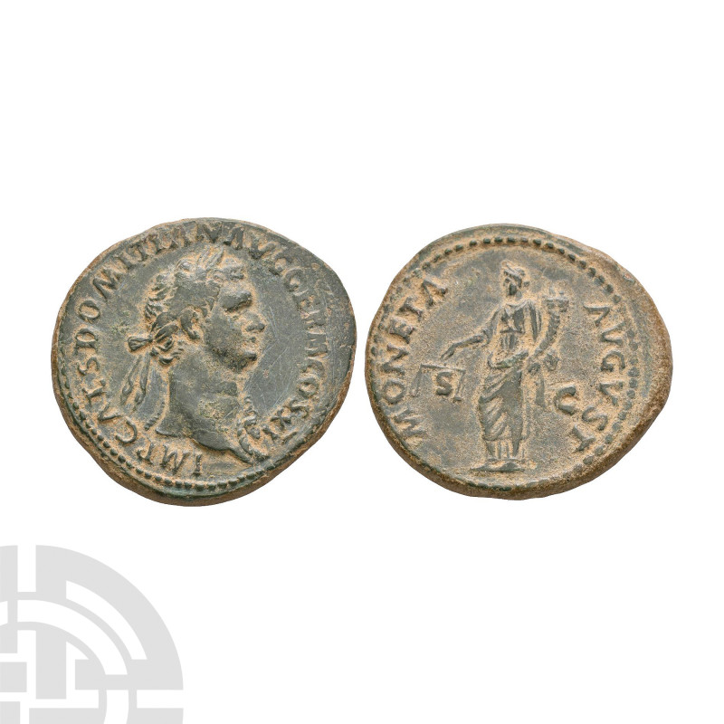 Ancient Roman Imperial Coins - Domitian - Moneta AE As
90-91 A.D. Rome mint. Ob...