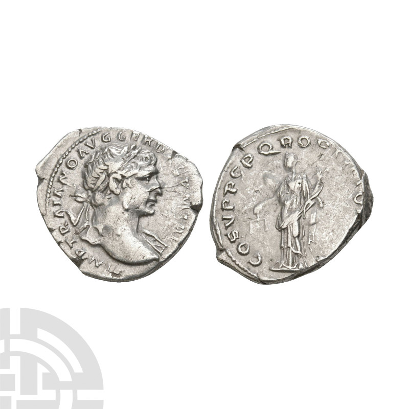 Ancient Roman Imperial Coins - Trajan - Aequitas AR Denarius
108 A.D. Rome mint...