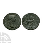 Ancient Roman Imperial Coins - Trajan - Emperor Spearing Dacian AE Sestertius