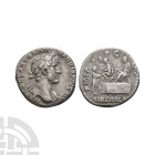 Ancient Roman Imperial Coins - Hadrian - Emperor Seated AR Denarius