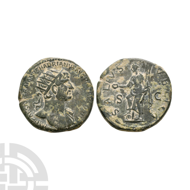 Ancient Roman Imperial Coins - Hadrian - Salus-Fortuna AE Dupondius
119 A.D. Ro...