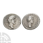 Ancient Roman Imperial Coins - Antoninus Pius and Marcus Aurelius - Portrait AR Denarius