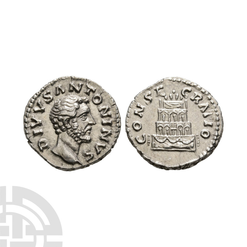 Ancient Roman Imperial Coins - Divus Antonius Pius - Crematorium AR Denarius
16...
