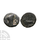 Ancient Roman Provincial - Tiberius or Nero - Legionary Countermarked Bronze