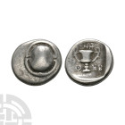 Ancient Greek Coins - Thebes - Boeotia - Shield AR Hemidrachm