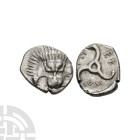 Ancient Greek Coins - Perikle - Dynast - Triskeles AR Fraction
