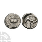 Ancient Greek Coins - Lycia - Trbbenimi - Lion Scalp AR 1/3 Stater
