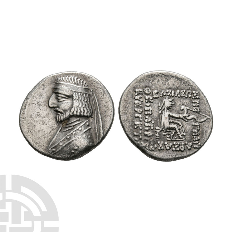 Ancient Greek Coins - Parthia - Orodes I - AE Drachm
89-78 B.C. Obv: profile bu...