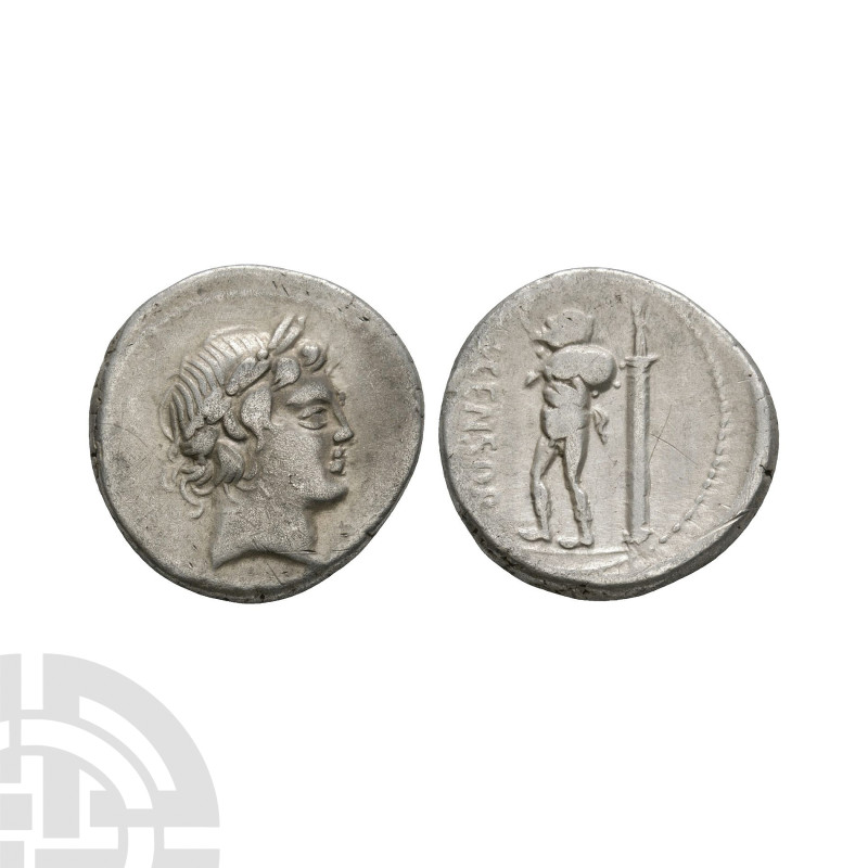 Ancient Roman Republican Coins - L Marcius Censorinus - Marsyas AR Denarius
82 ...