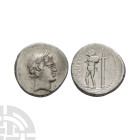Ancient Roman Republican Coins - L Marcius Censorinus - Marsyas AR Denarius