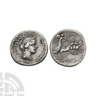 Ancient Roman Republican Coins - C Annius T f T n Luscus / L Fabius L f Hispaniensis - Victory AR Denarius