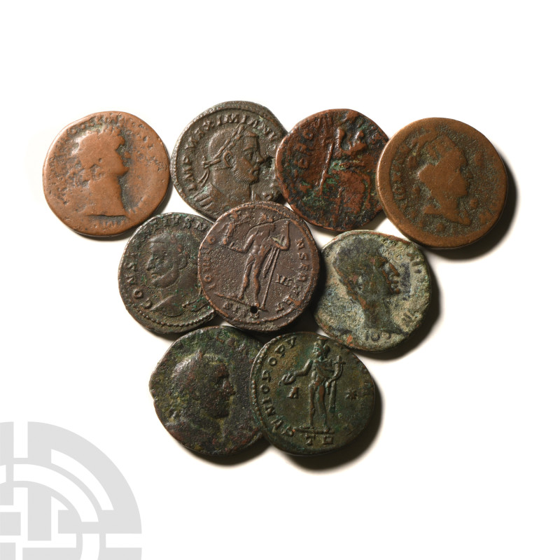 Ancient Roman Imperial Coins - Ases and Folles Group [9]
1st-3rd century A.D. G...