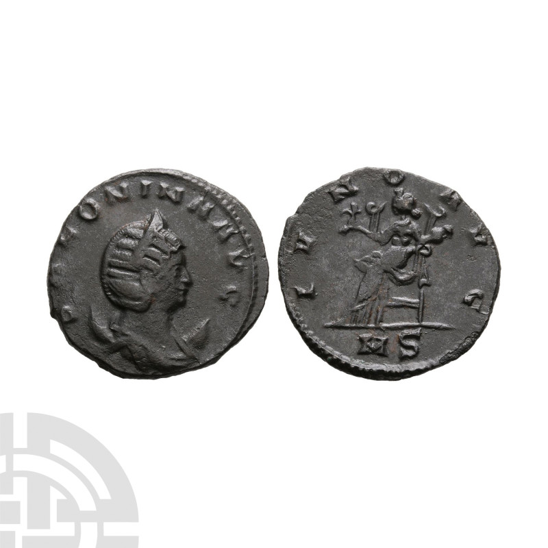 Ancient Roman Imperial Coins - Salonina - Juno AE Antoninianus
265-266 A.D. Wif...