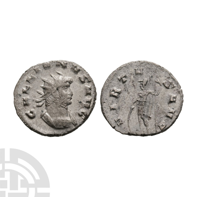 Ancient Roman Imperial Coins - Gallienus - Mars Billon Antoninianus
253-268 A.D...