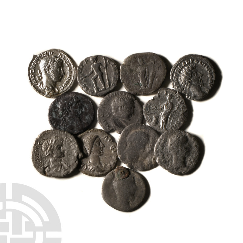 Ancient Roman Imperial Coins - Nerva and Later - AR Denarii Group [12]
2nd-3rd ...