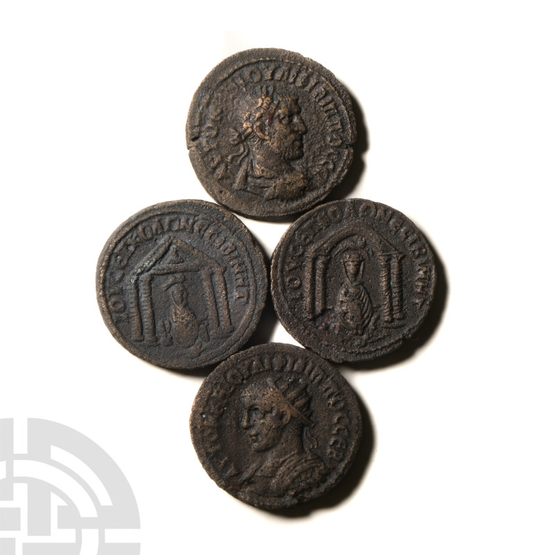 Ancient Roman Provincial Coins - Antioch - Mixed AE Tetradrachm Group [4]
3rd c...