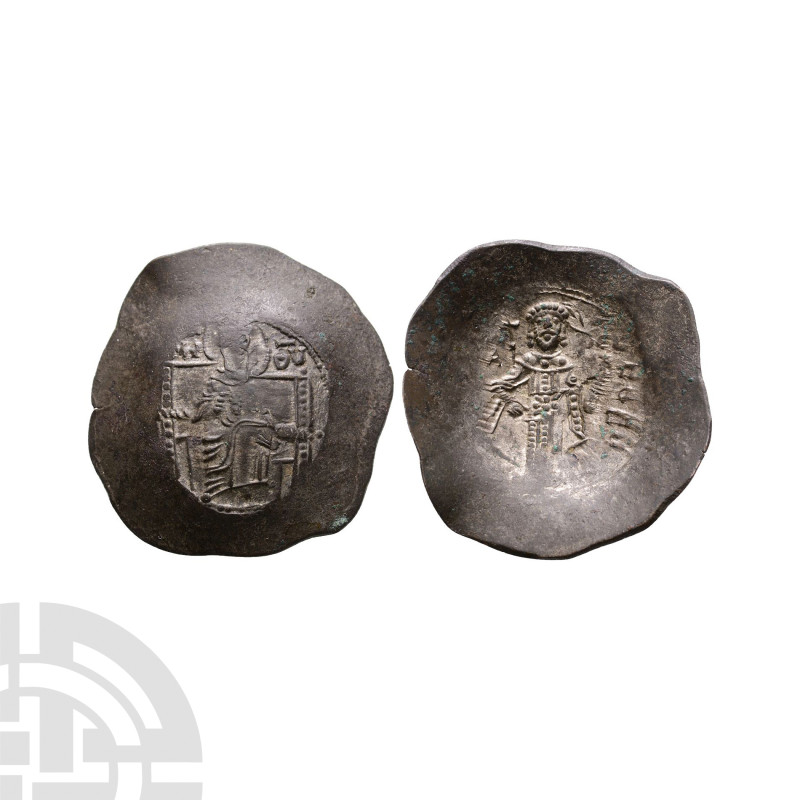 Byzantine Coins - Manuel I - Billon Trachy
1143-1180 A.D. Obv: nimbate Mary sea...