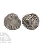 English Medieval Coins - John - London / Ilger - Short Cross AR Penny