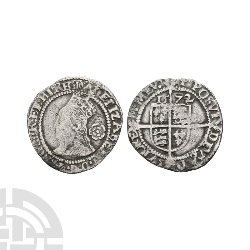 English Tudor Coins - Elizabeth I - 1572 - AR Threepence
Dated 1572 A.D. Third ...