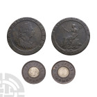 English Milled Coins - George III and Victoria - Penny and Model Penny Group [2]