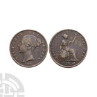English Milled Coins - Victoria - 1855 - AE Halfpenny
