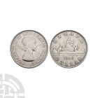 World Coins - Canada - Elizabeth II - 1953 - AR Dollar