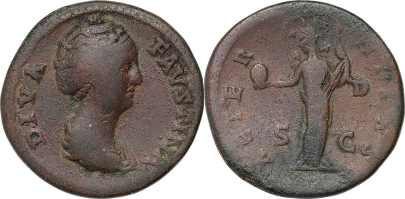 Roman Empire, Faustina I (wife of Antoninus Pius 138-161), Sesterc, Rome Weight ...