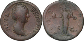 Roman Empire, Faustina I (wife of Antoninus Pius 138-161), Sesterc, Rome